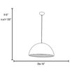 Access Lighting Astro, LED Pendant, Glossy White Finish, Silver 23767LEDDLP-GWH/SILV